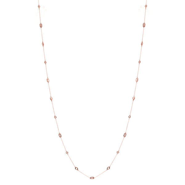 Electra Long Rose Gold Necklace