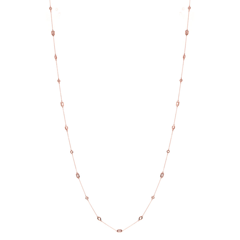 Electra Long Rose Gold Necklace