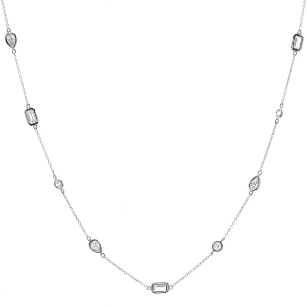 Electra Short Silver Necklace