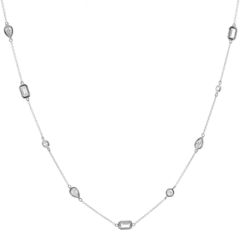 Electra Short Silver Necklace