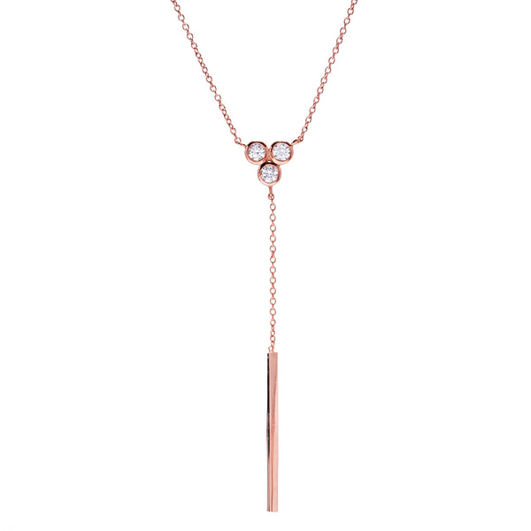 Jade Rose Gold Drop Necklace