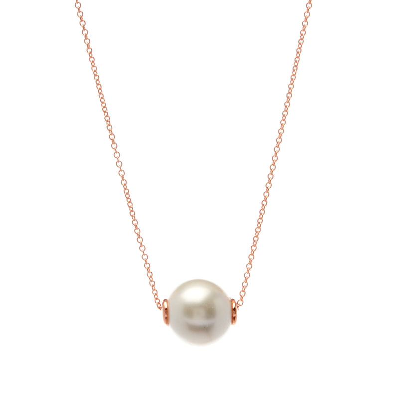 Bella Pearl Rose Gold Necklace