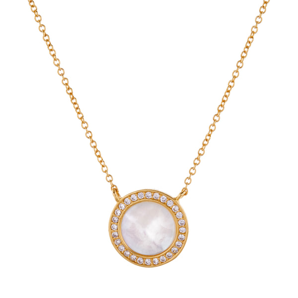 Indi White Pearl & Gold Necklace