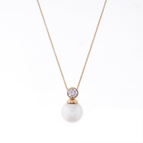 Sarah Gold Pearl Necklace