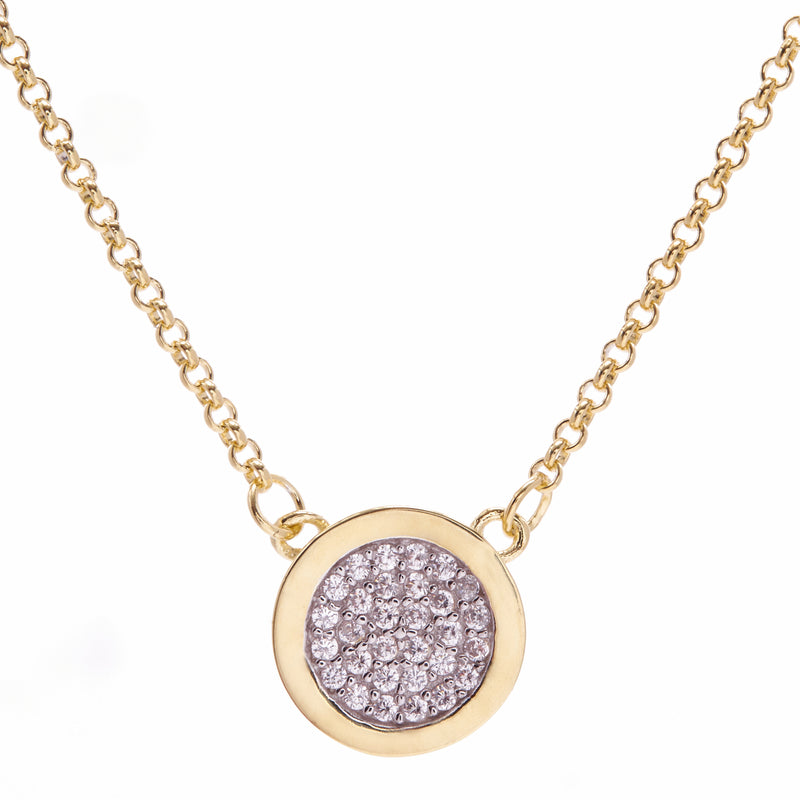 Sage Gold Disc Necklace