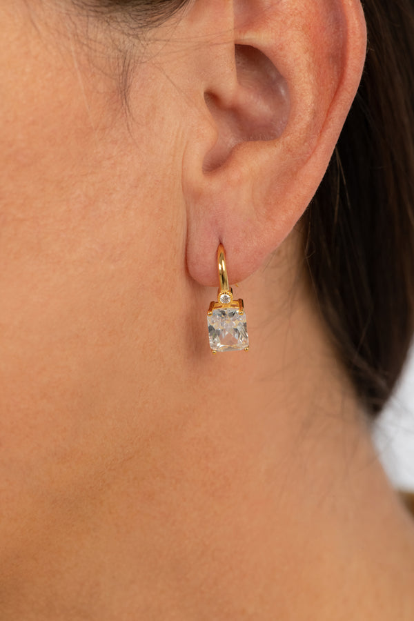 Camilla baguette Gold Earrings