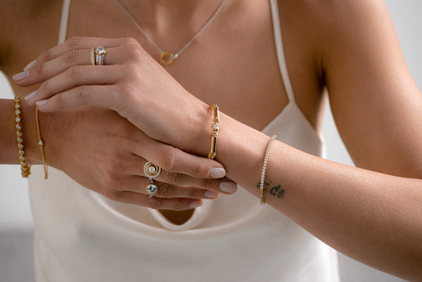 Alexa Gold Tennis Bracelet