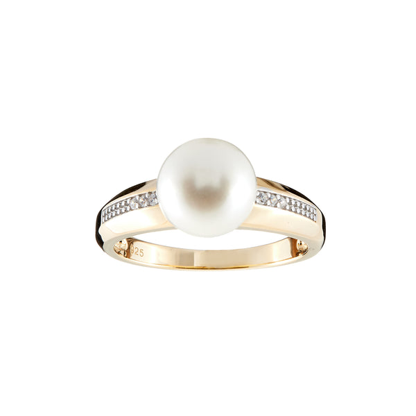Piper Freshwater Pearl Ring on Gold Band