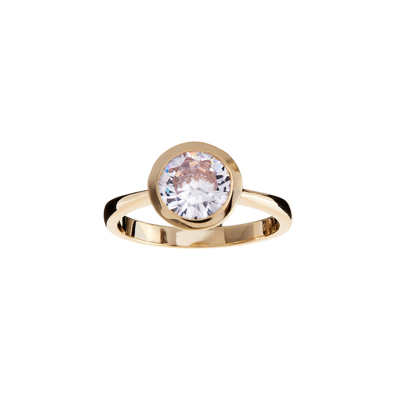 Avery Bezel Gold Ring