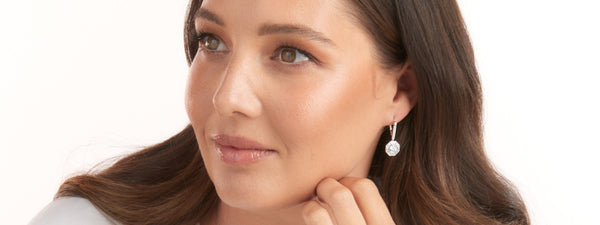 Allegra Rhodium and Clear CZ Art Deco Earrings