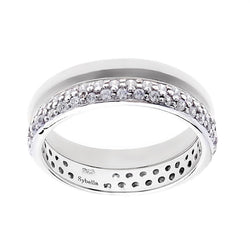 Double Band Silver Ring Set