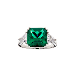 Lottie Green Square Ring