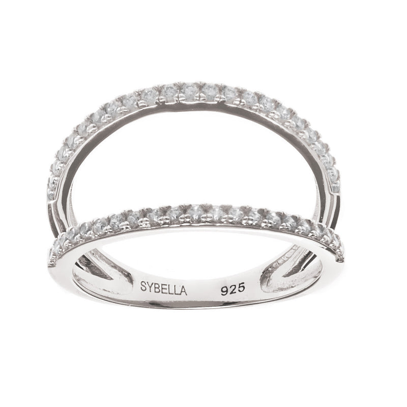 Open Silver Cubic Zirconia Ring
