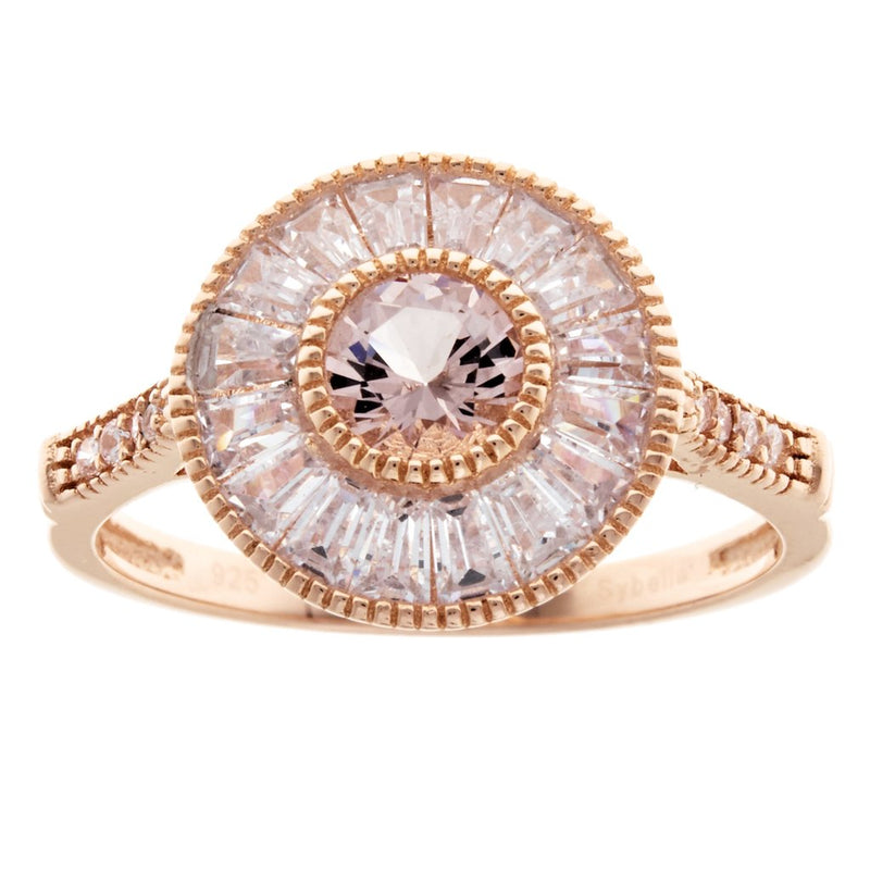 Mia Rose Gold & Pink Cz Ring