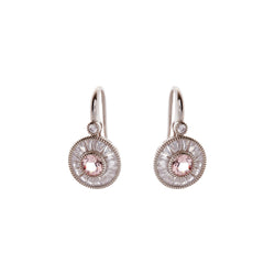 Mia Silver & Pink Cz Earrings