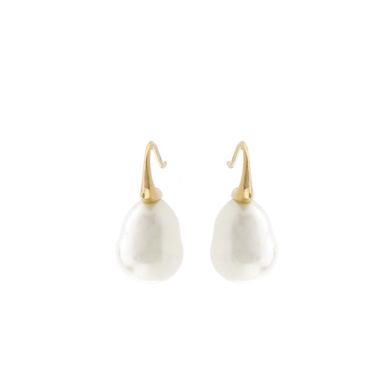 Darcy Baroque Pearl Earrings on Gold Hook