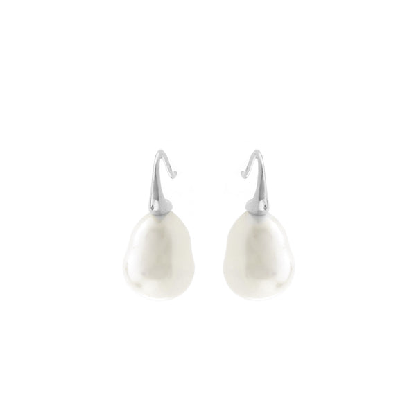 Darcy Baroque Pearl Earrings on Silver Hook