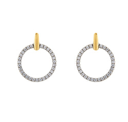 Elenore Gold Open Round Studs