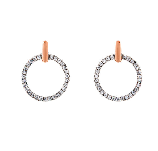 Elenore Rose Gold Open Round Studs