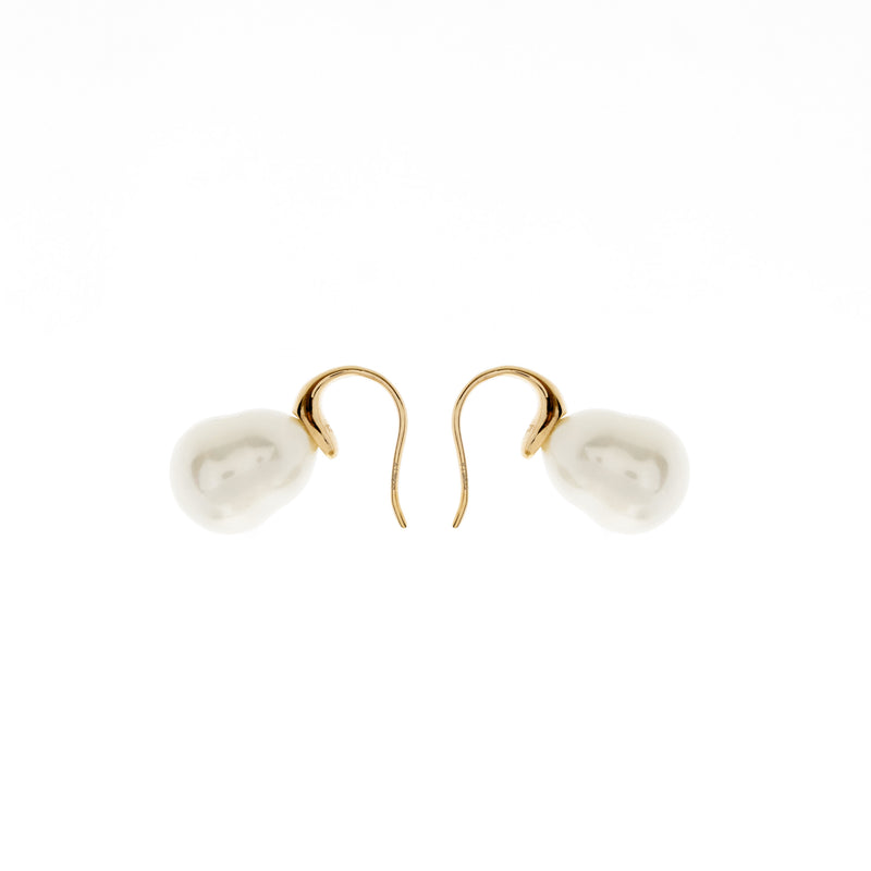 Darcy Baroque Pearl Earrings on Gold Hook