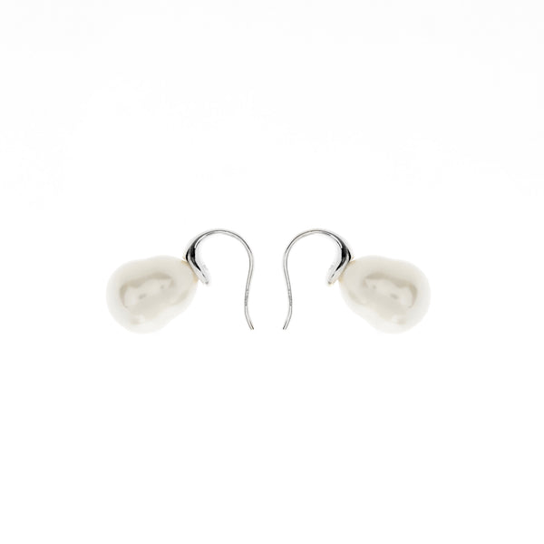 Darcy Baroque Pearl Earrings on Silver Hook