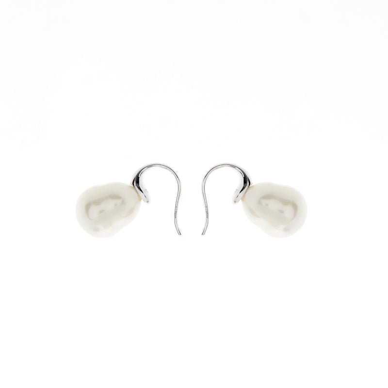 Darcy Baroque Pearl Earrings on Silver Hook