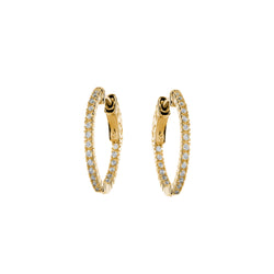 Caroline Fine Gold Cubic Zirconia Hoops