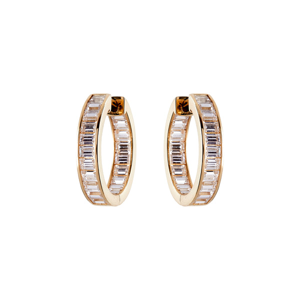 Coco Gold Baguette Hoops