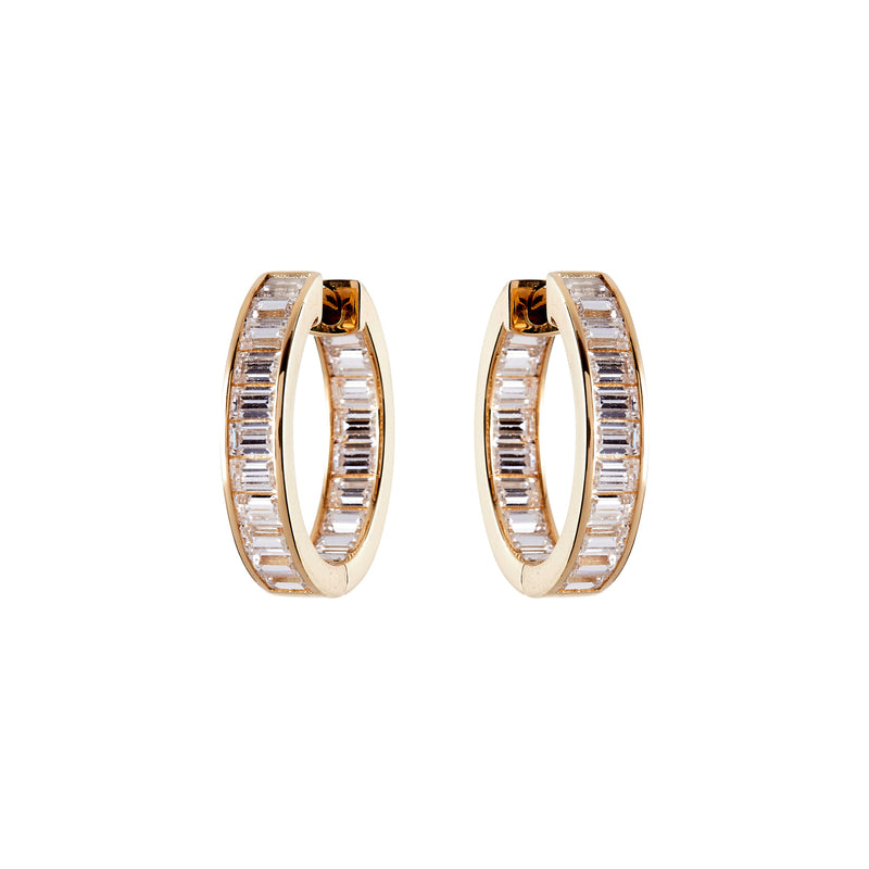 Coco Gold Baguette Hoops