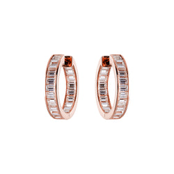 Coco Rose Gold Baguette Hoops