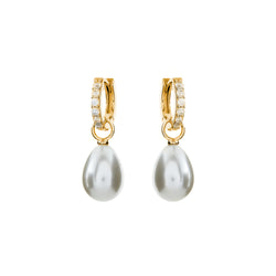 Bindi Baroque Pearl Gold Hoop Earrings