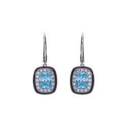 Sienna Black and Blue Cubic Zirconia Earrings