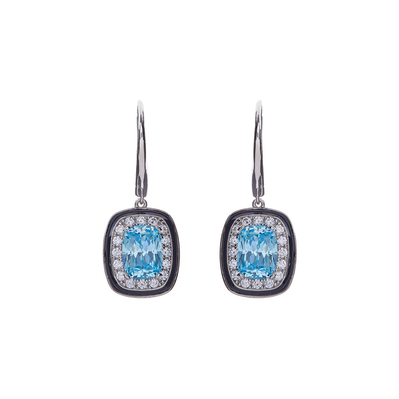 Sienna Black and Blue Cubic Zirconia Earrings