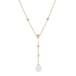 Issy Pearl Drop Gold Necklace