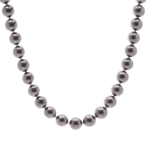 Classic Round Grey Pearl Short Necklace