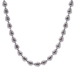 Classic Baroque Grey Pearl Necklace