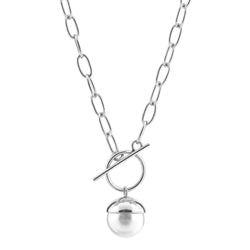 Gemma Silver Pearl Necklace