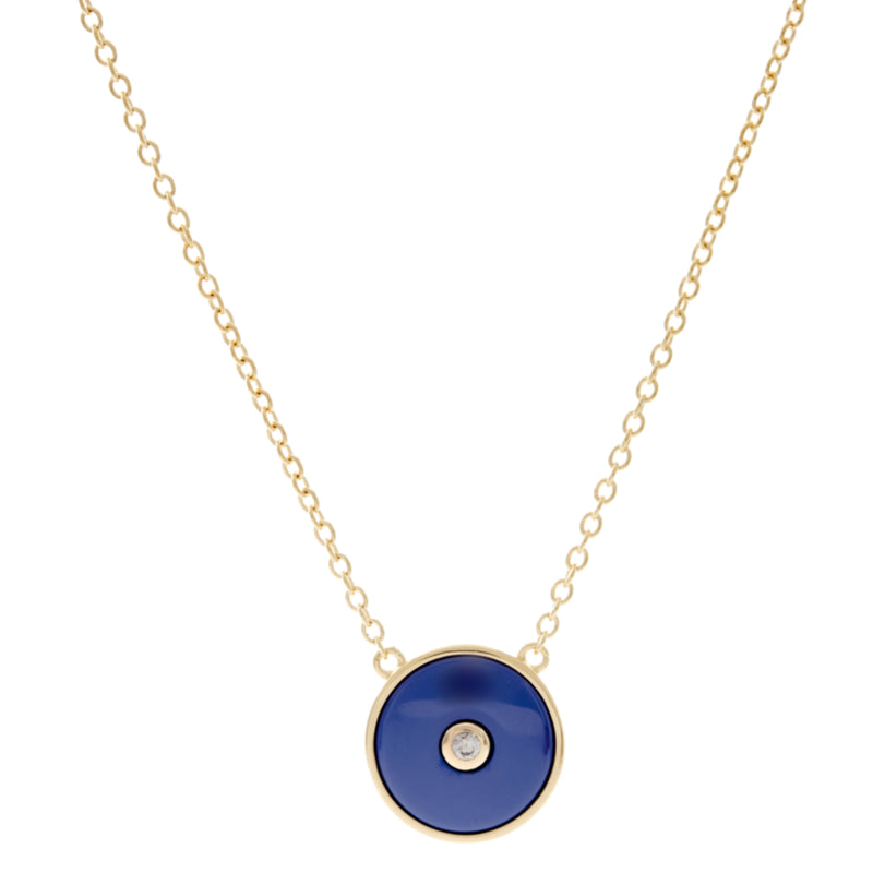 Olivia Gold & Blue Necklace
