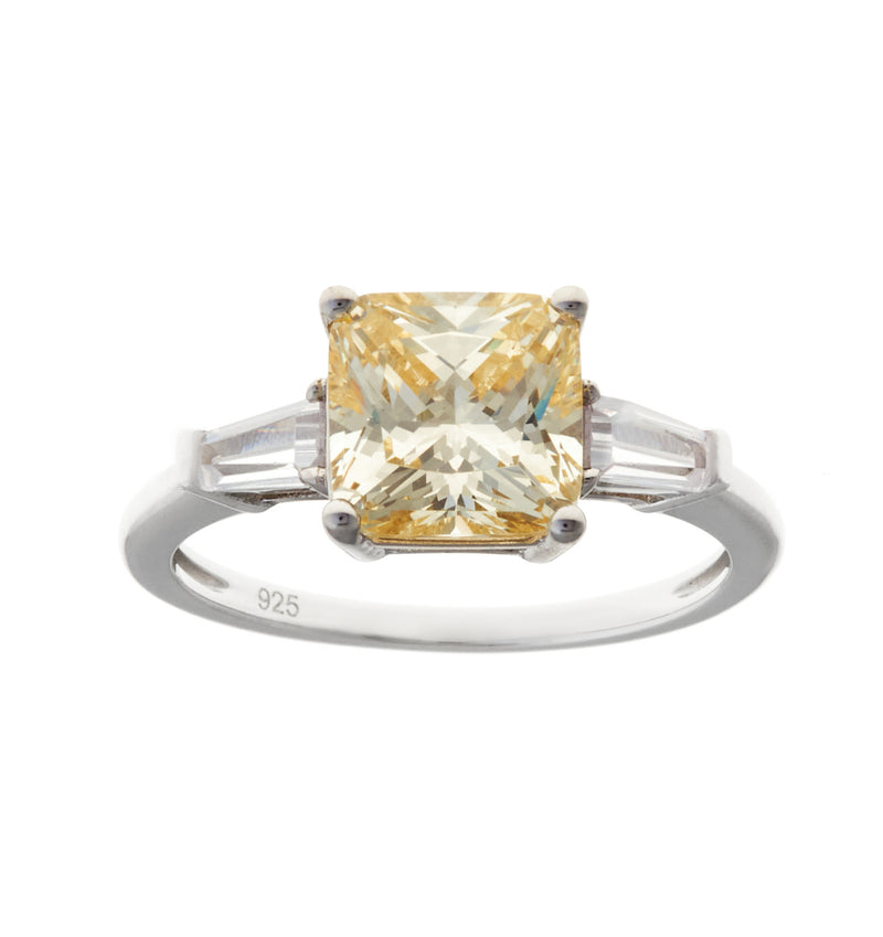 Nora Yellow Cubic Zirconia Ring