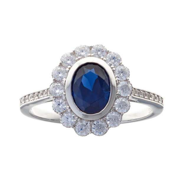 Diana Sapphire Cubic Zirconia Dress Ring