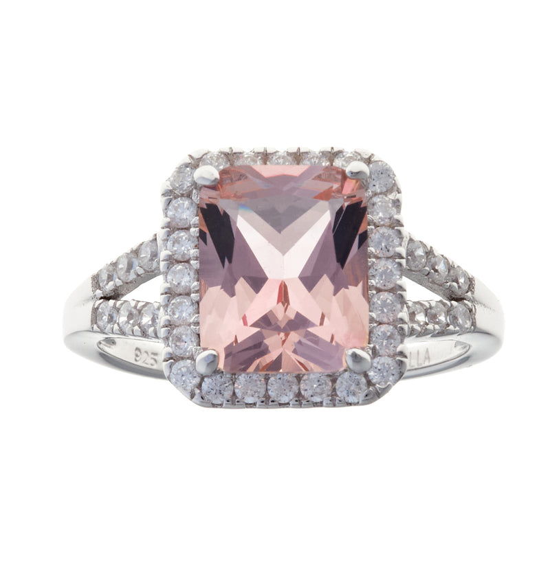 Estelle Pink Rectangle Dress Ring