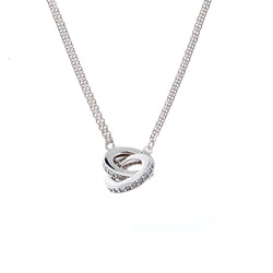 Interlock Knot Silver Necklace