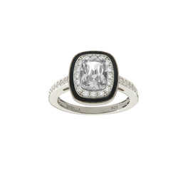 Sienna Black and Clear Ring