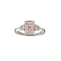 Paris Pink Baguette Ring