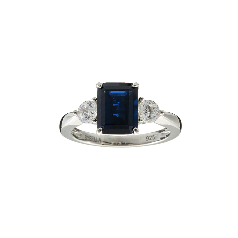 Paris Blue Baguette Ring
