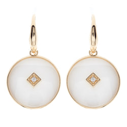 Poppy Gold & White Earrings