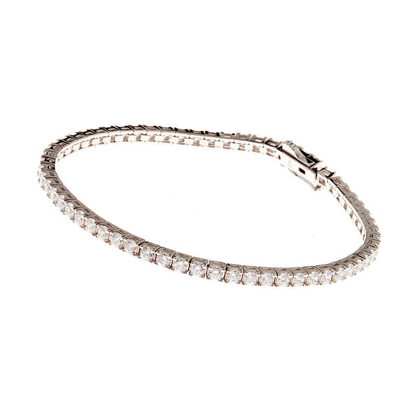 Tatum Silver Tennis Bracelet