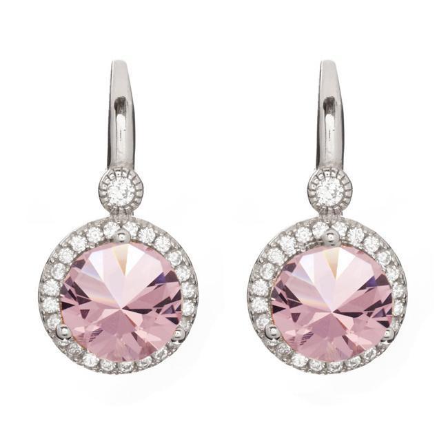 Lulu Pink & Silver Earrings