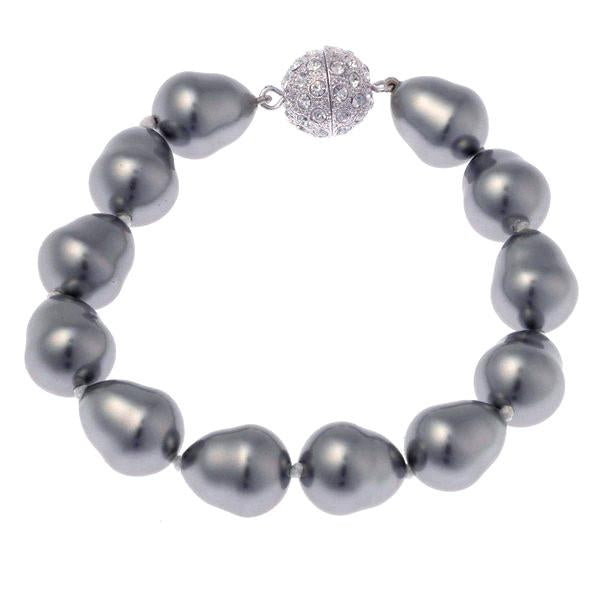 Classic Baroque Grey Pearl Bracelet