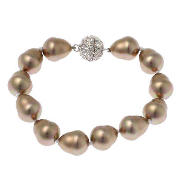 Classic Baroque Coffee Pearl Bracelet